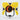 Nikon yellow survey circular prism with offset marking mounted on holder, front view