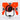 Topcon red survey circular prism with offset marking mounted on holder, front view